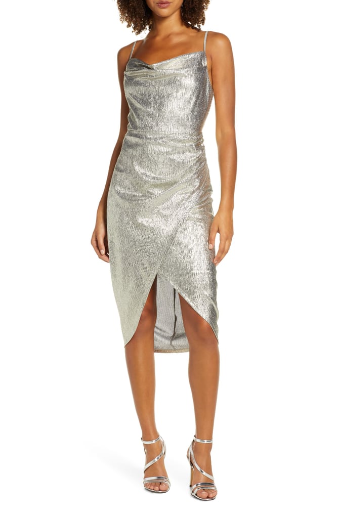 Ever New Metallic Cowl-Neck Slipdress | Kim Kardashian's Rick Owens ...