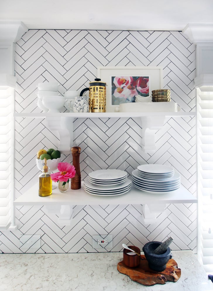 Small Kitchen Makeover With White and Brass Details | POPSUGAR Home