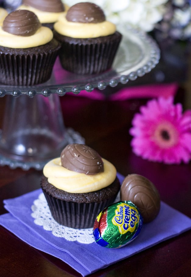 Cadbury Creme Egg Cupcakes