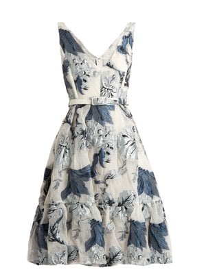 Erdem Gaby floral-print fil coupé dress