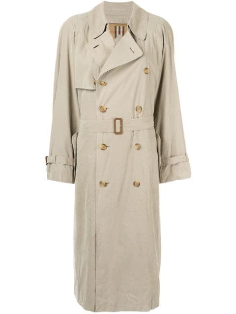 Burberry Pre-Owned Belted Trench Coat | Most Popular Vintage Fashion ...