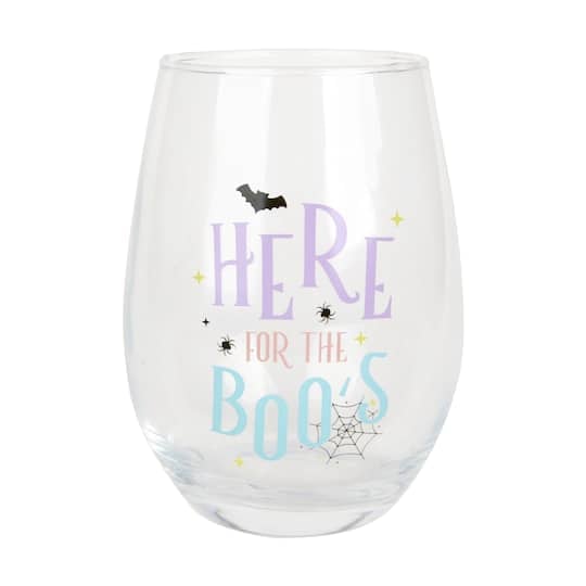 17-Ounce Here For the Boos Stemless Wine Glass by Celebrate It