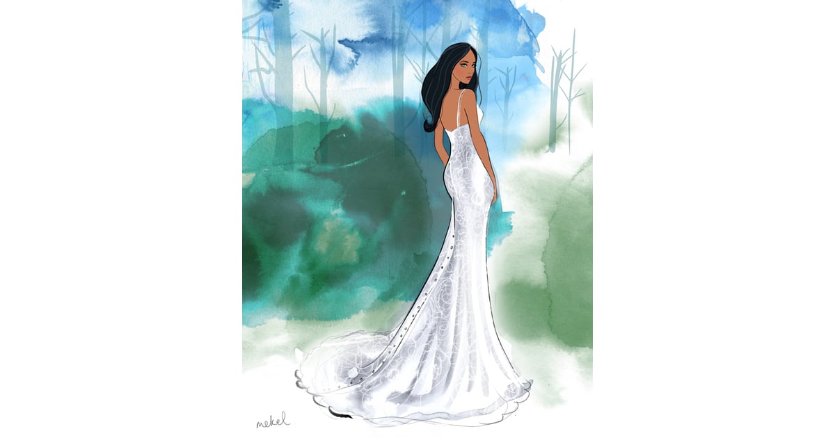 Disney's Pocahontas Wedding Dress Design See Every Disney Princess
