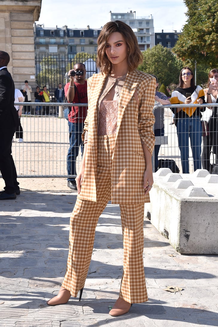 Emily Ratajkowski Wearing Nina Ricci Plaid Suit | POPSUGAR Fashion Photo 5