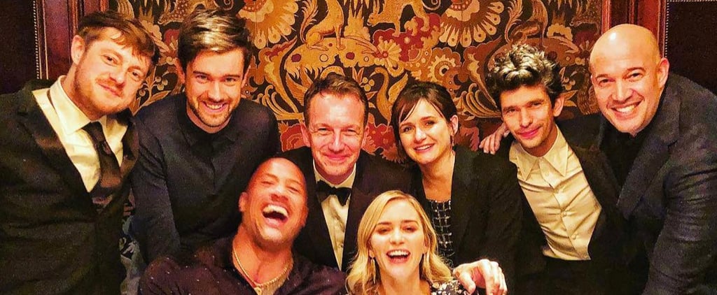 Dwayne Johnson and Emily Blunt Getting Dinner in London 2018