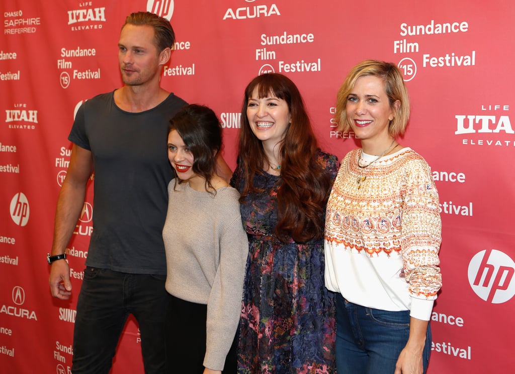 Alexander Skarsgard, Bel Powley, director Marielle Heller, and Kristen Wiig attended the premiere of The Diary of a Teenage Girl together.