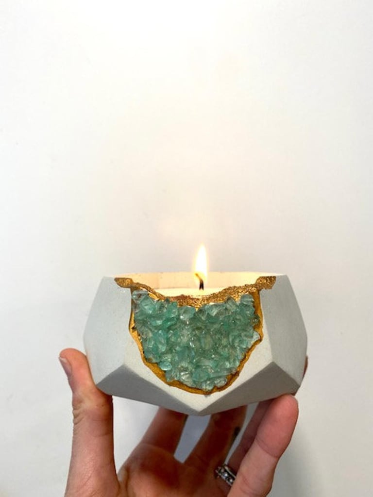 Geode Concrete Candle