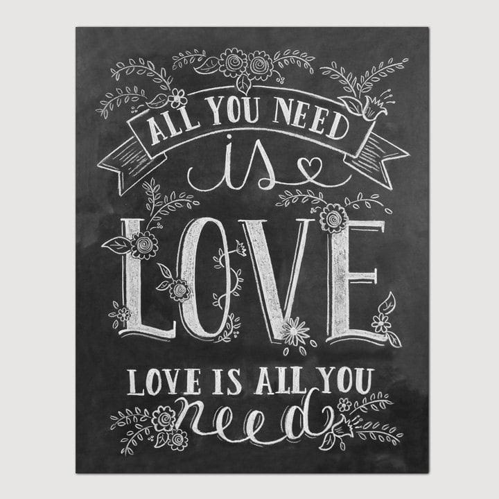 All you need is love ($19-$29) | Love Art Prints From Etsy | POPSUGAR Love & Sex Photo 9