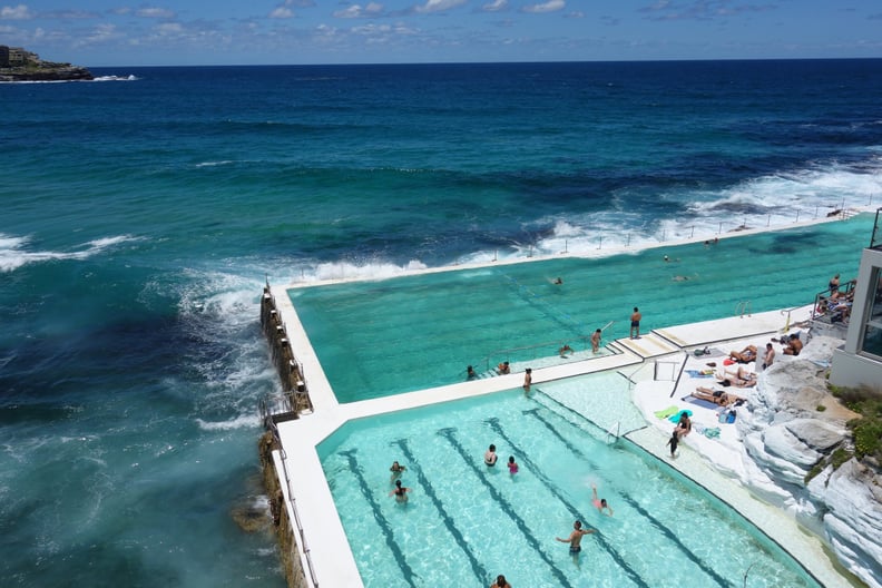 Take a dip in massive saltwater Icebergs pool in Sydney, Australia.