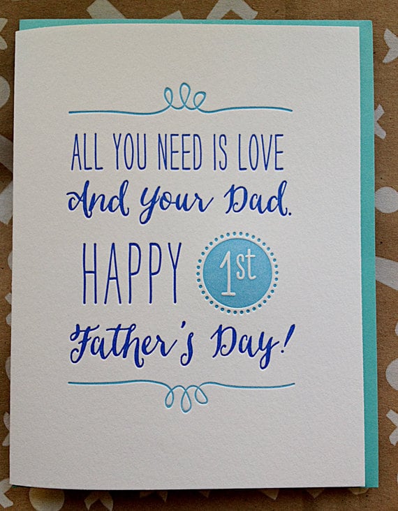 "I found out a week before Father's Day. Not being able to keep it to myself for an entire week, I gave him an early Father's Day card from the baby." — Katrina S.