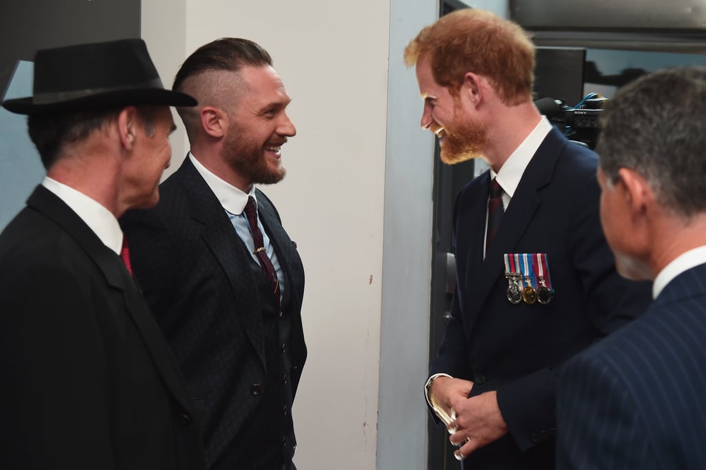 With Prince Harry at the Dunkirk London premiere in 2017.