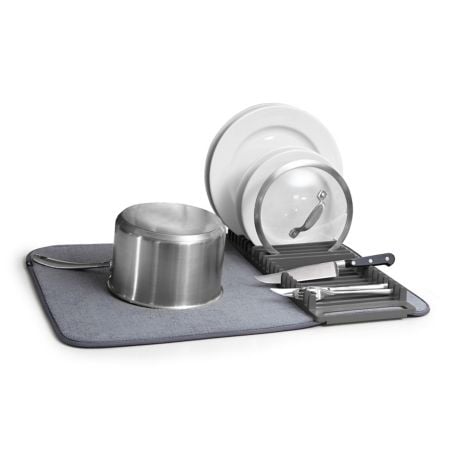 Umbra U Dry Drying Rack with Mat in Charcoal