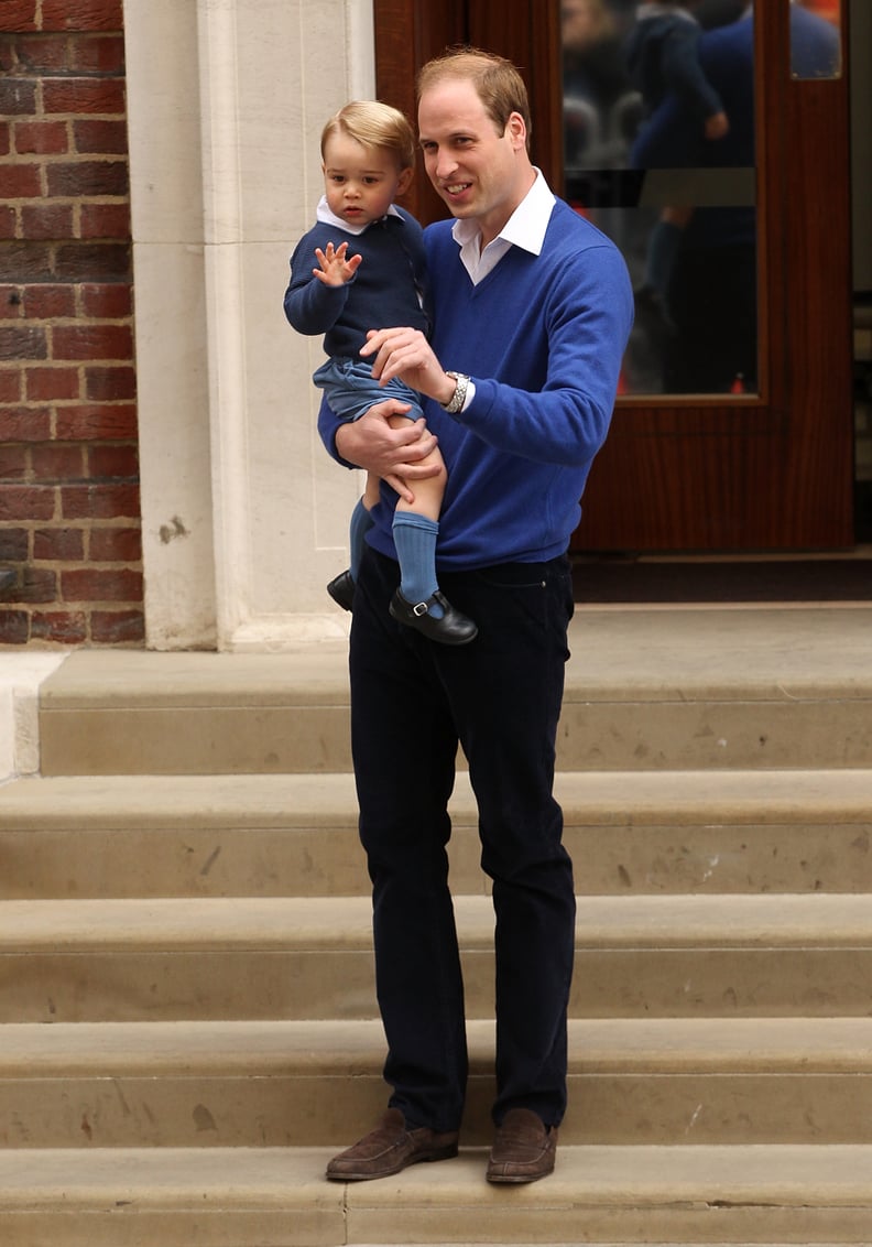 Prince George Meeting His Little Sister at the Hospital