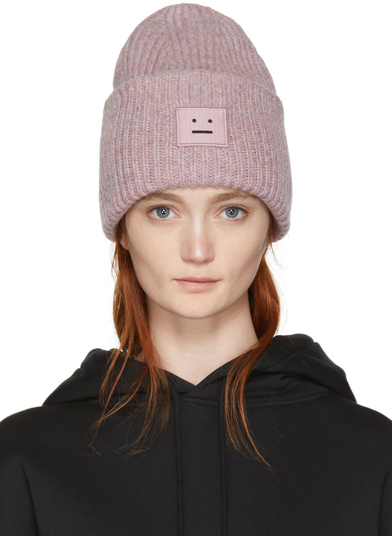 Acne Studios Pink Pansy Face Beanie