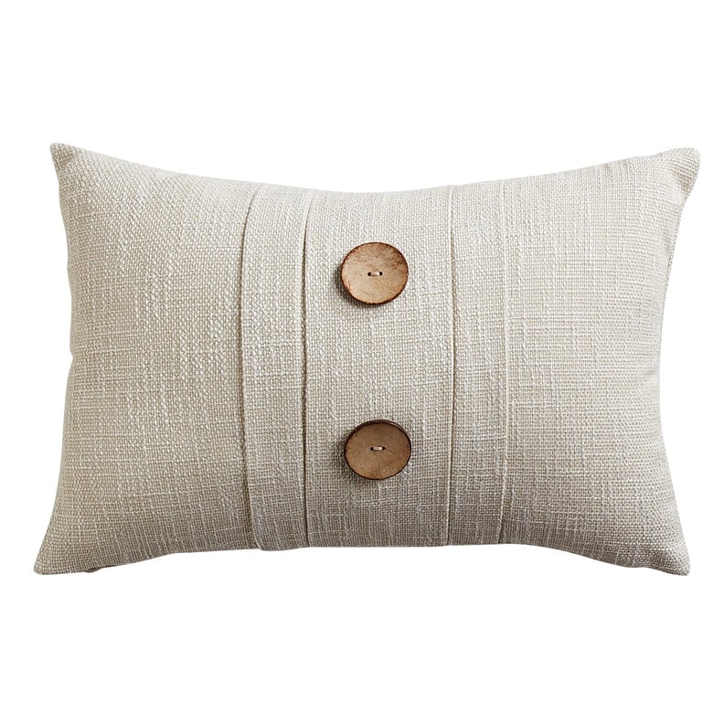 Coastal Pleated Ivory Lumbar Pillow