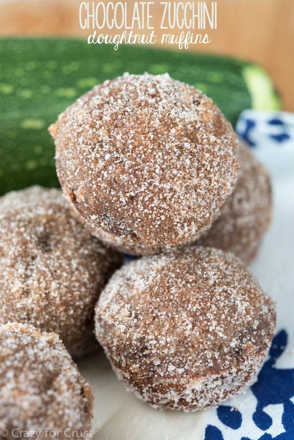 Chocolate Zucchini Doughnut Muffins