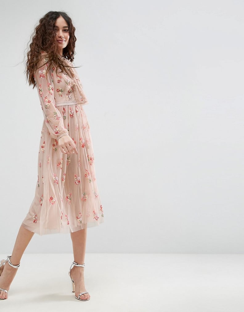 Needle & Thread Floral Embellished Long Sleeve Dress