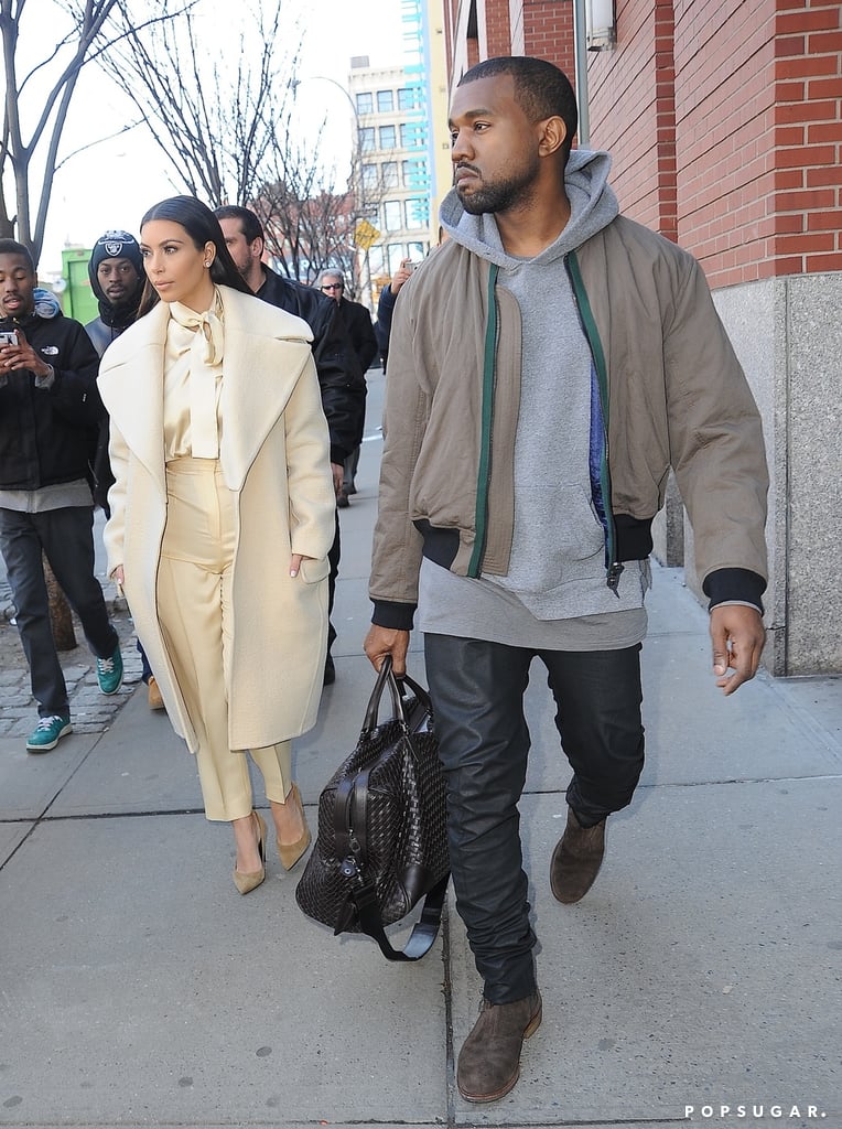 Kim Kardashian in White With Kris Jenner | POPSUGAR Celebrity