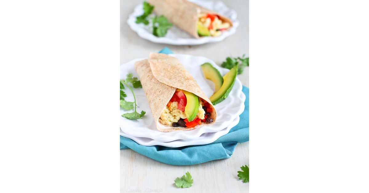 Healthy Breakfast Burrito With Avocado and Chipotle Yogurt Burrito
