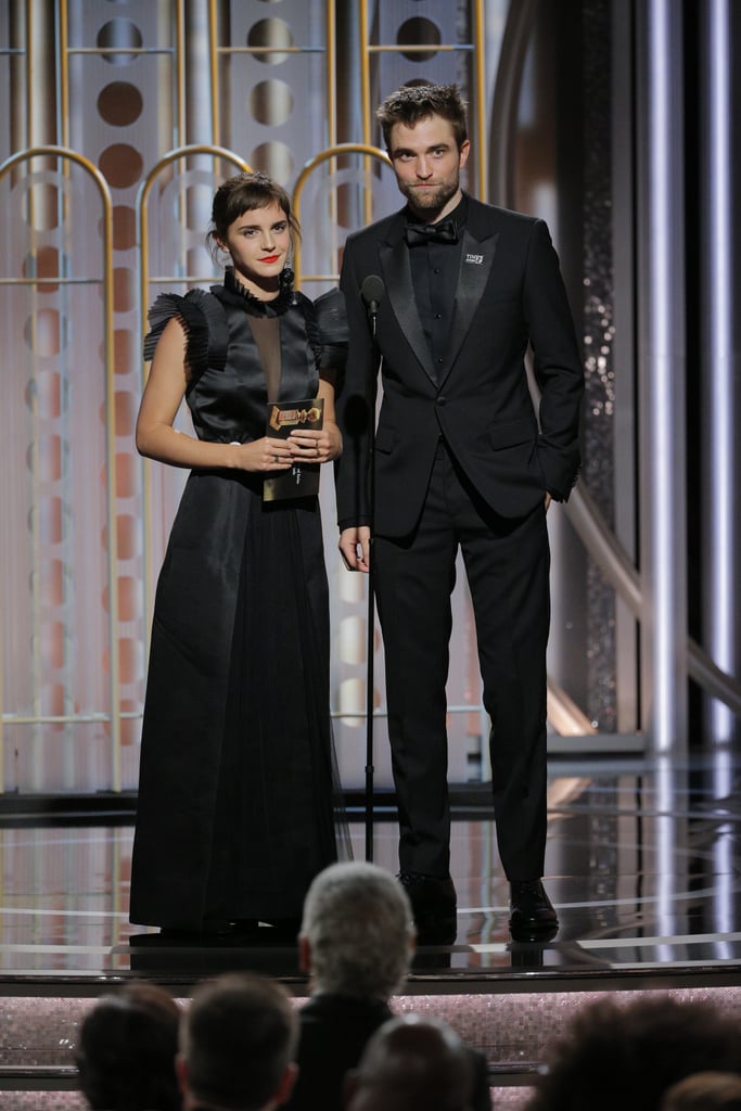 Emma Watson and Robert Pattinson at Golden Globes 2018