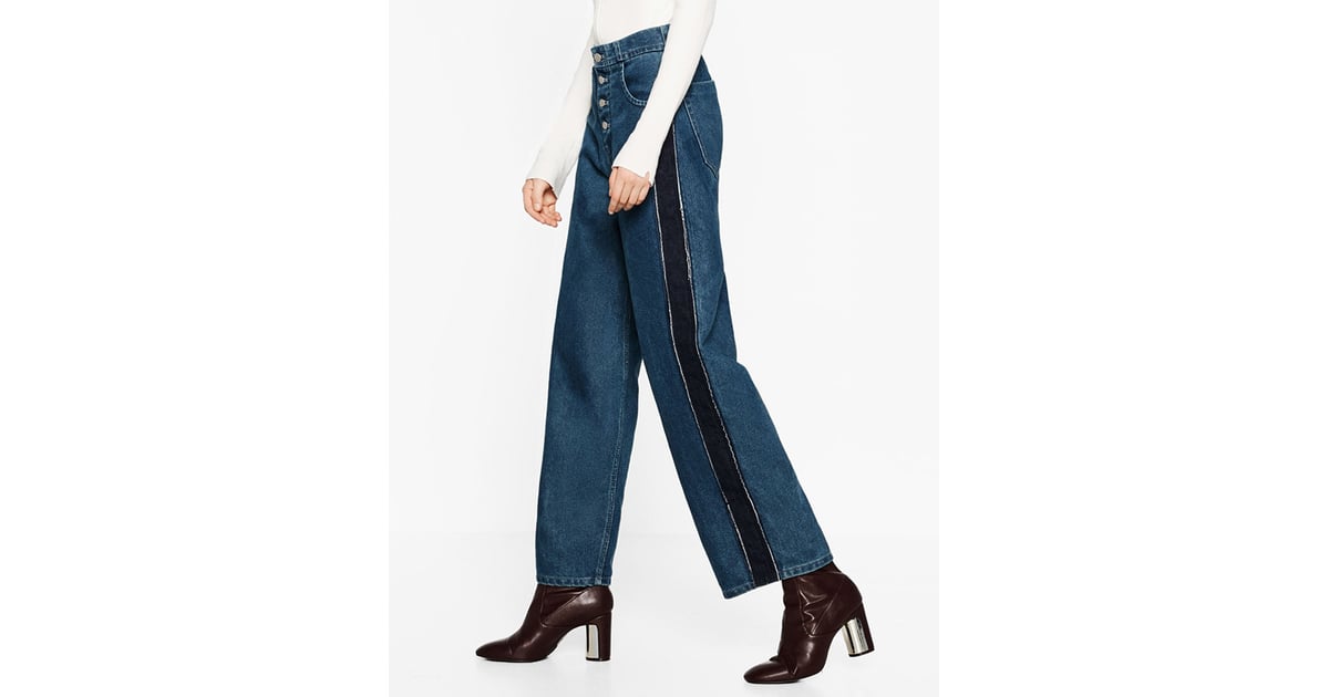 Zara Side Stripes Wide Leg Jean ($50) | Fall 2016 Denim Trends ...