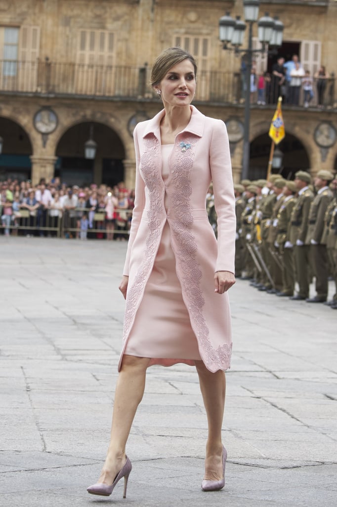 Queen Letizia's Pink Coat June 2016