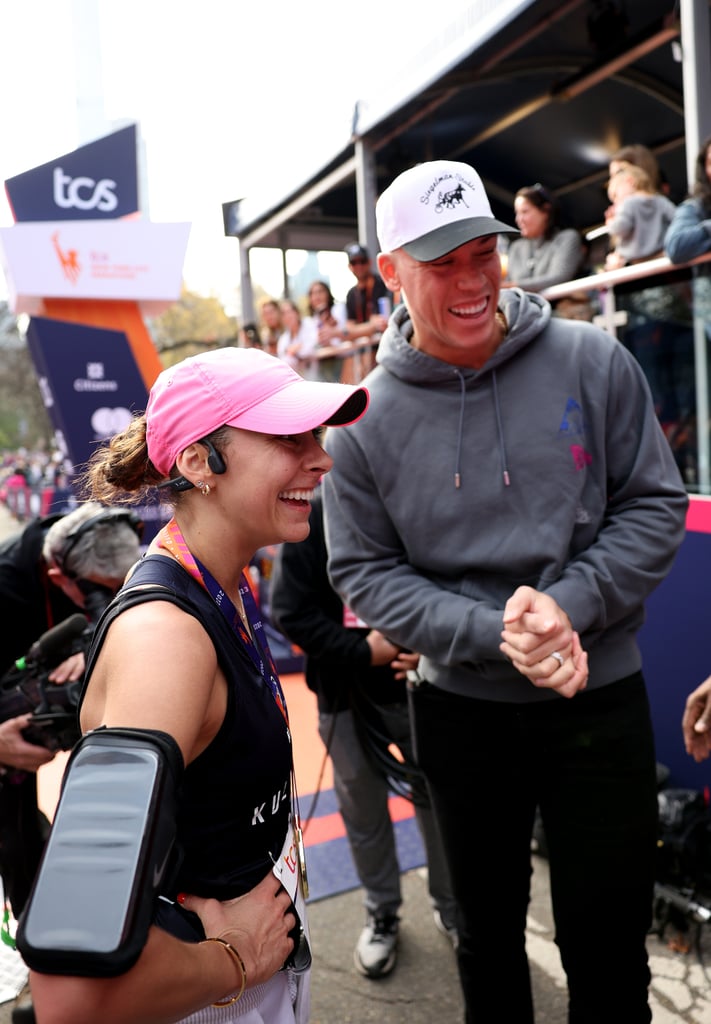 Aaron Judge Cheers On Samantha Bracksieck at NYC Marathon