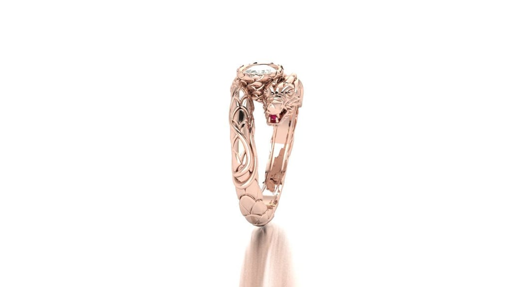 Game of Thrones-Inspired Dragon Engagement Ring ($295)