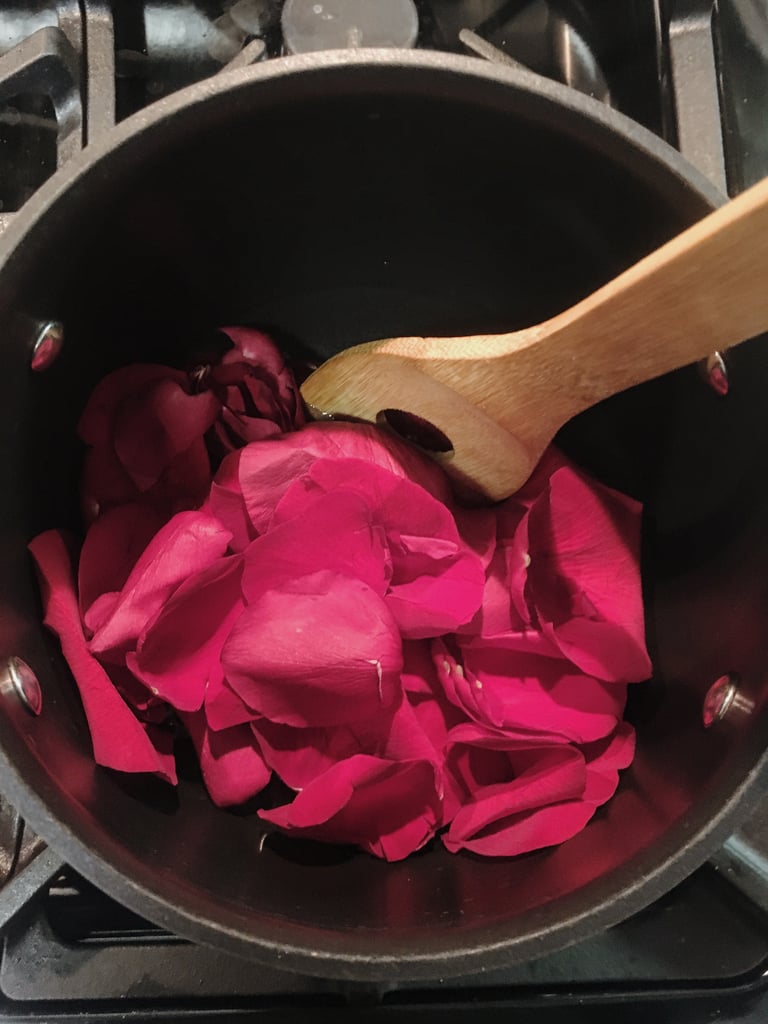What You Need:

1 cup gram flour (garbanzo bean flour), also called besan
1 teaspoon turmeric powder
1 teaspoon lemon juice
1 tablespoon milk
1 teaspoon coconut oil
1 teaspoon honey
1 teaspoon milk cream or half and half
1 teaspoon rose water (for fragrance)

Directions:

Start by making rose water: Boil 1 1/2 cups water and add the petals from two roses. Turn down the heat and simmer the mix for about five minutes. Remove from heat and let the mixture cool, then simply strain the water and store it in a jar.
To make the Ubtan: Mix all the dry ingredients together in a bowl, then add the honey, lemon juice, milk, coconut oil, rose water, and half and half. You want the consistency of the mixture to be thick enough to stay on your face but not too thick that it becomes difficult to apply.
Apply it on clean skin. Leave it on for 15 to 30 minutes, then rinse off to reveal glowing skin.