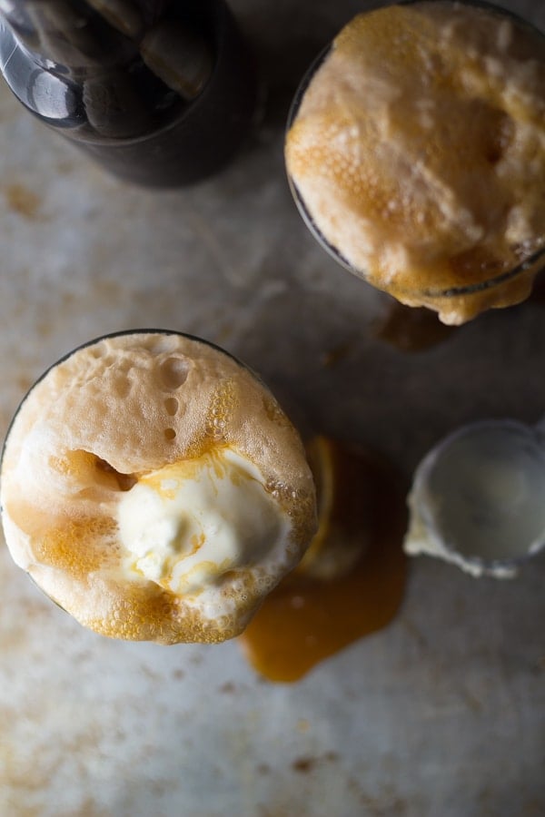 Caramel Bourbon Root Beer Float