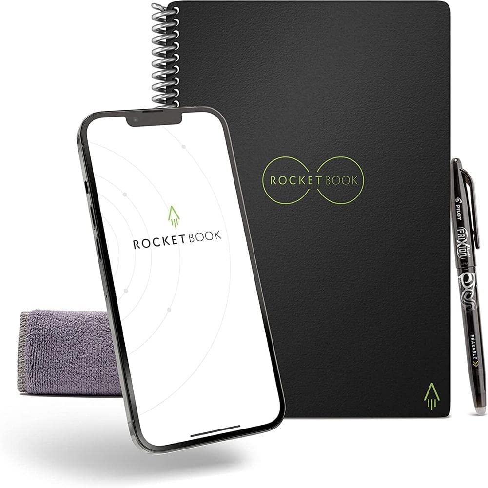 Rocketbook Smart Reusable Notebook ($40)
This Rocketbook Smart Reusable Notebook contains only 36 pages, but they can be exported to Slack, email, Google Drive — you name it. It's perfect for the dad who loves to write things down, has a type A personality, or is always juggling multiple projects at once.