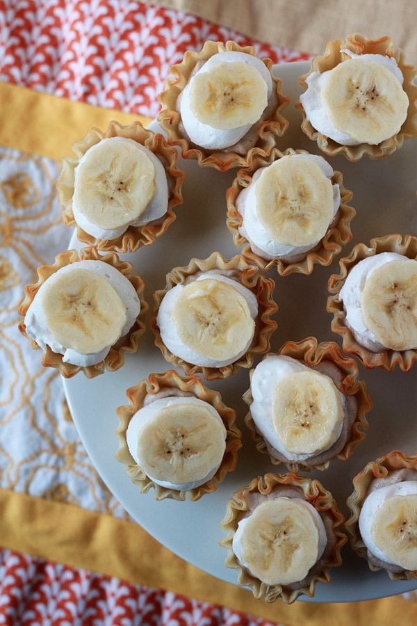 Vegan Banana Cream Mini Tarts