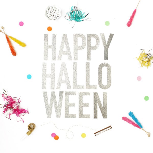 Metallic Halloween Banner on Twine ($12)