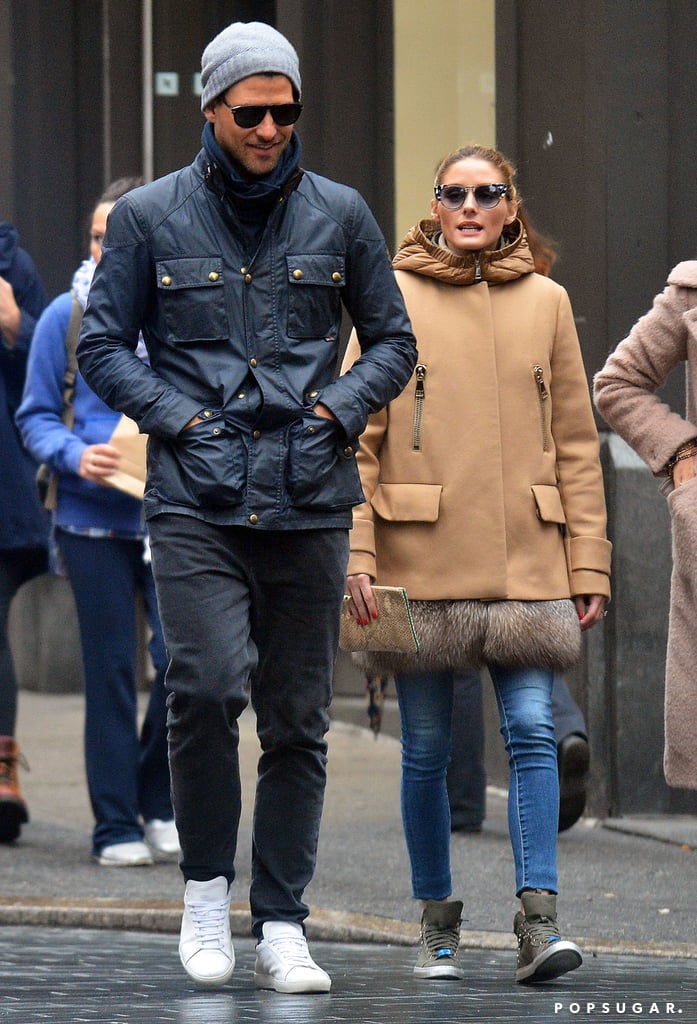 Olivia Palermo Fur Raincoat May 2016