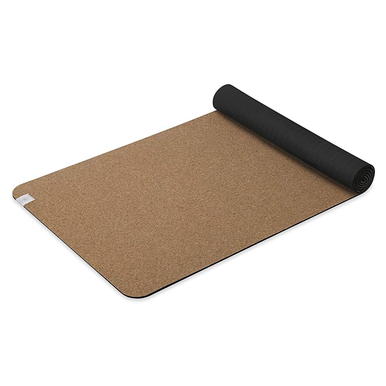 Gaiam Yoga Mat Cork with Non-Toxic Rubber Backing