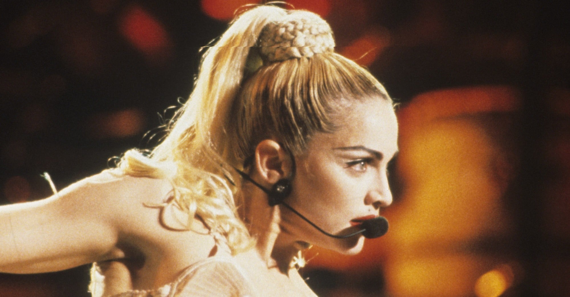 Madonna Womens Costume Cone Bra Corset Gold Pointy Bustier Blond