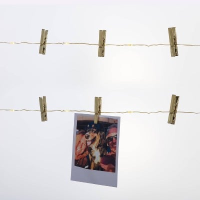 Room Essentials LED Fairy Lights with Metallic Photo Clips