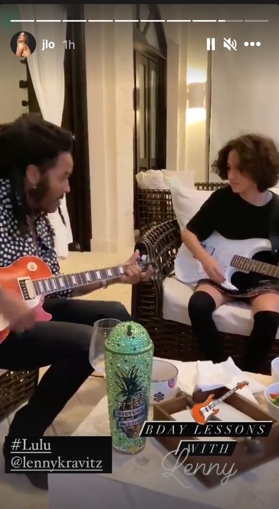 Lenny Kravitz Teaching Emme to Play Guitar