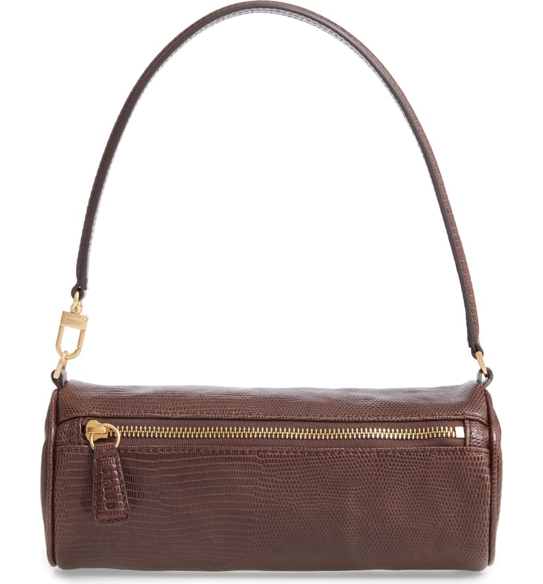 Staud Suzy Leather Barrel Baguette Bag