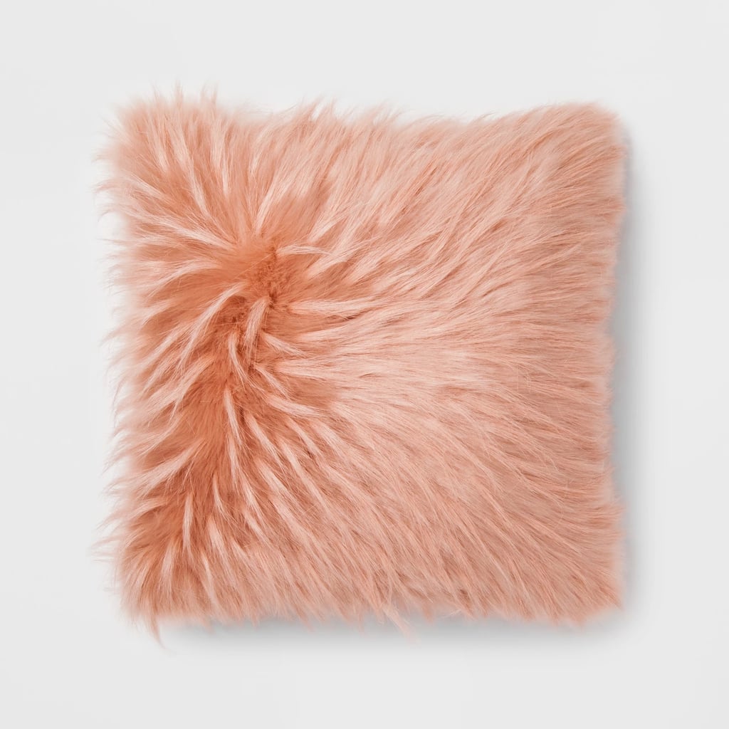 Faux Fur Throw Pillow