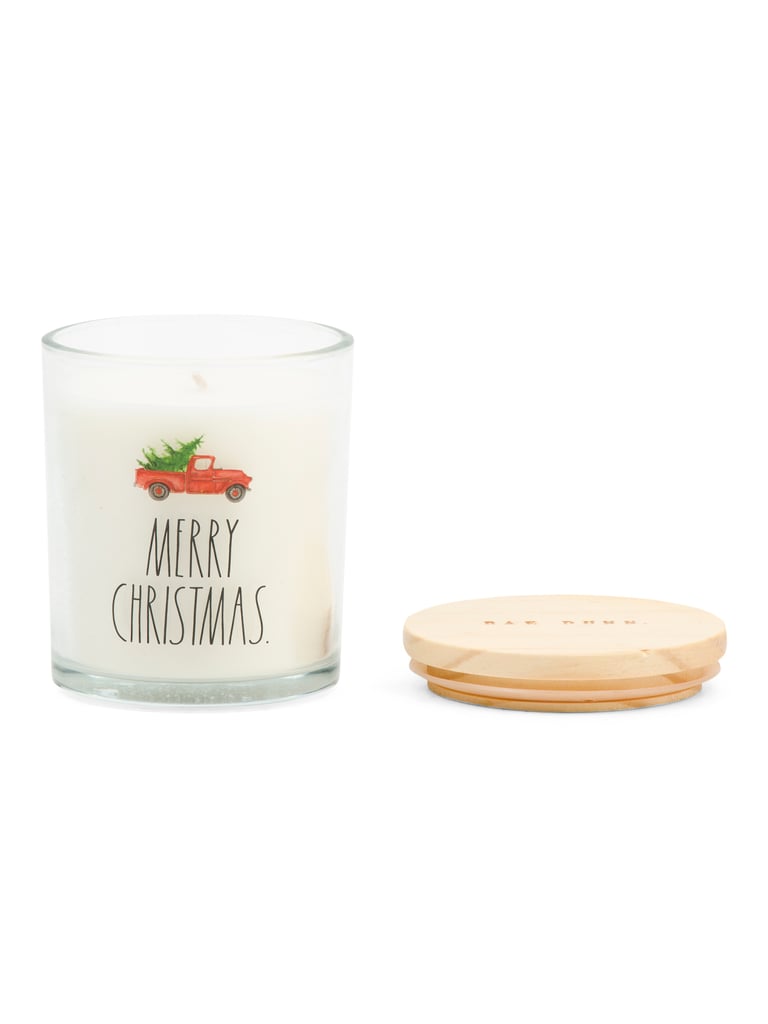 Merry Christmas Winter Pine Candle