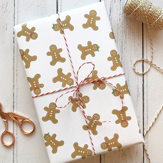 Gingerbread Wrapping Paper, We Don't Want to Unwrap Presents Anymore —  These Wrapping Papers Are Way Too Cute!