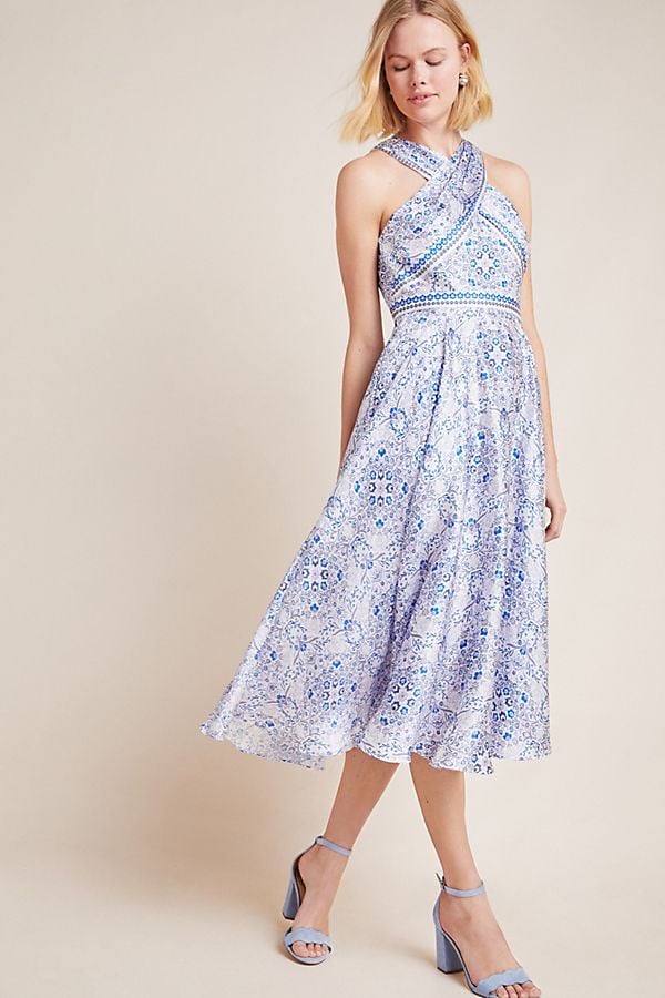 Ml monique lhuillier roupell embroidered dress hotsell
