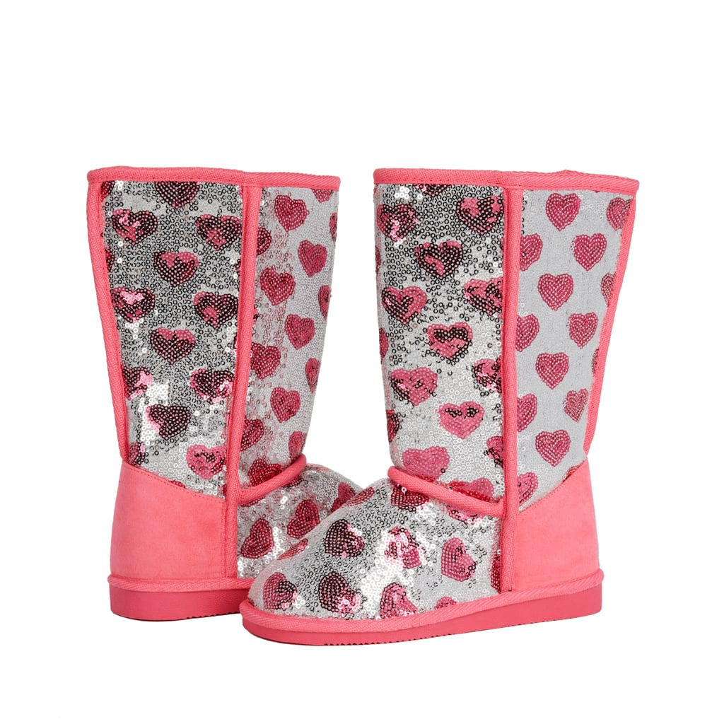 Sequin Heart Boots