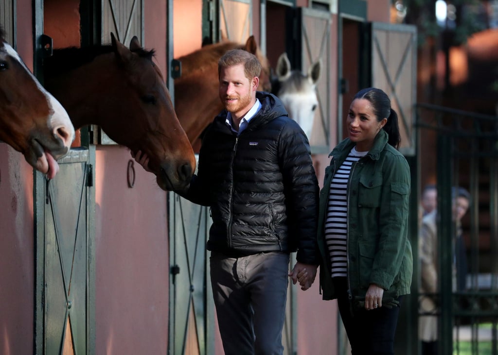 Meghan and Harry With Horses on Morocco Tour February 2019