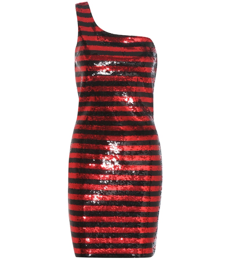 Saint Laurent Sequinned One-Shoulder Dress