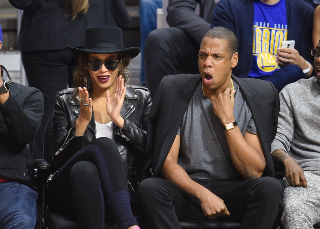 Jay Z and Beyonce at LA Clippers Game February 2016