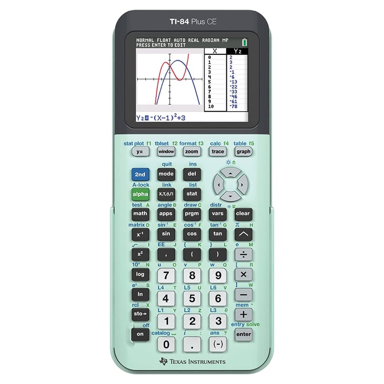 A Graphing Calculator: Texas Instruments TI-84 Plus CE Color Graphing Calculator, Mint