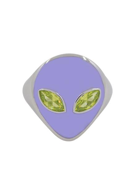 July Child Lilac Cosmic Alien Ring