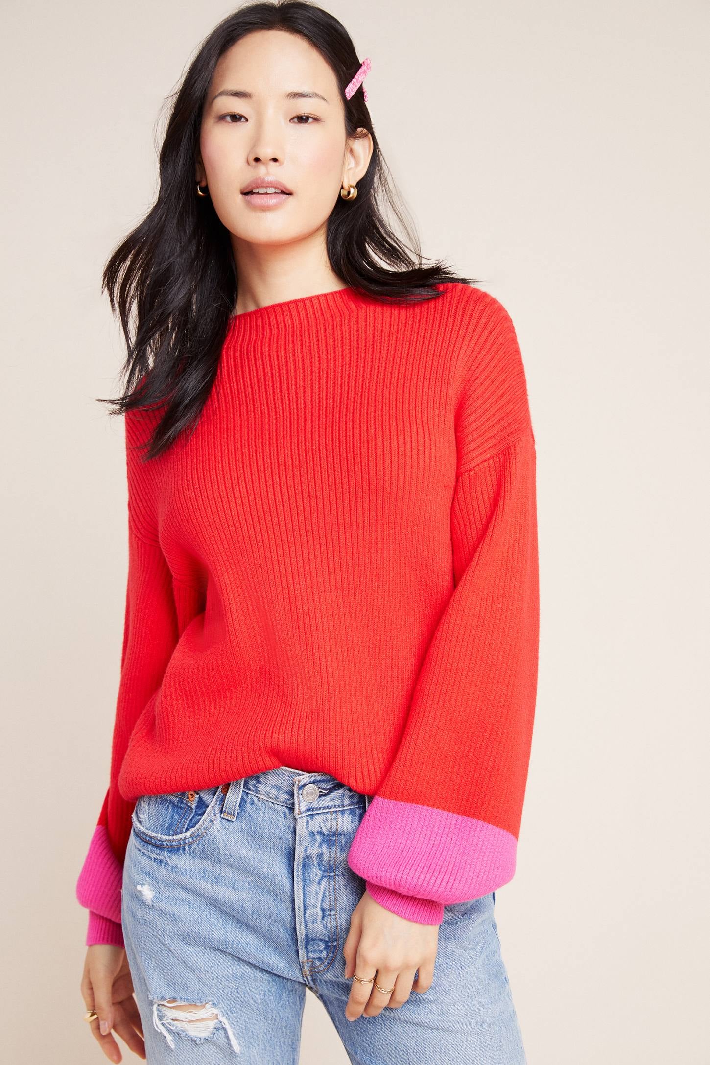 Anthropologie outlet red sweater